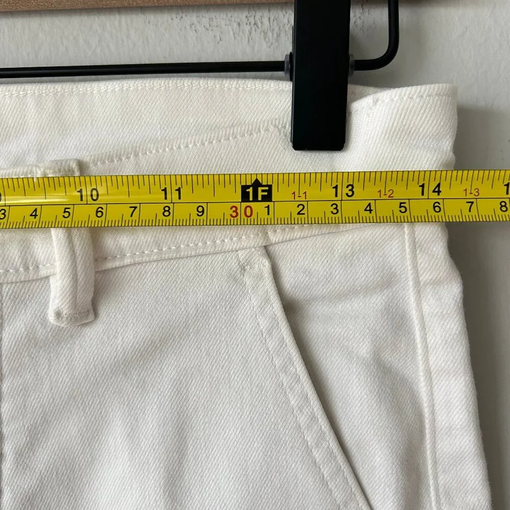 Everlane The Straight Leg Crop Pants Bone White Women's Size 6 - Picture 6 of 12